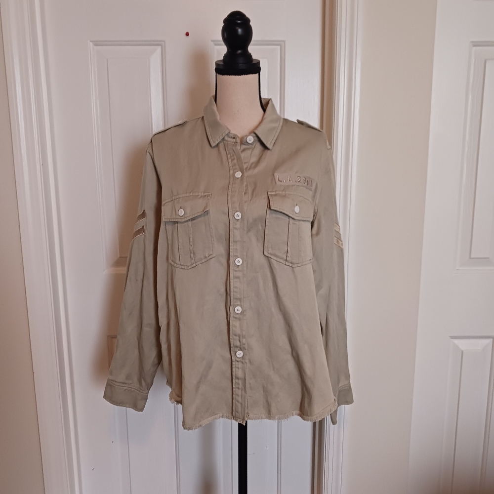 Rails Revolve Conrad Military Jacket in Pistachio Arrow Patch - Picture 4 of 16